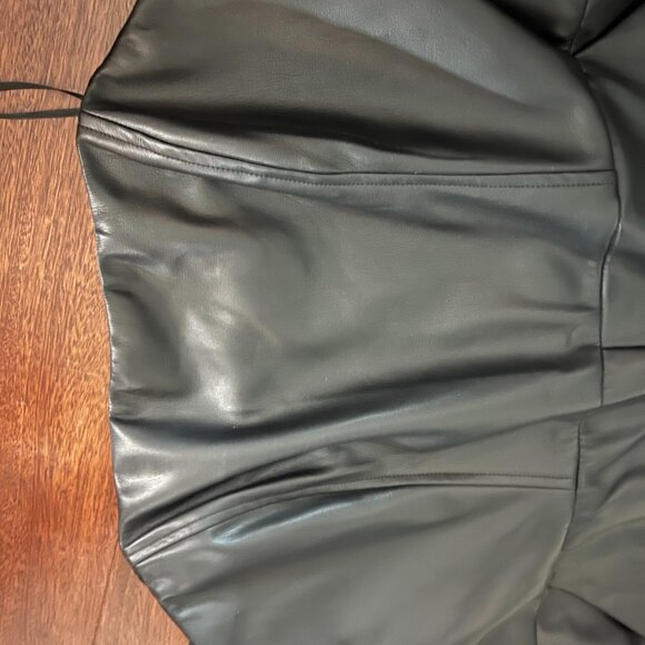 Vegan Leather Strapless Jumpsuit NWOT - Picture 5 of 8